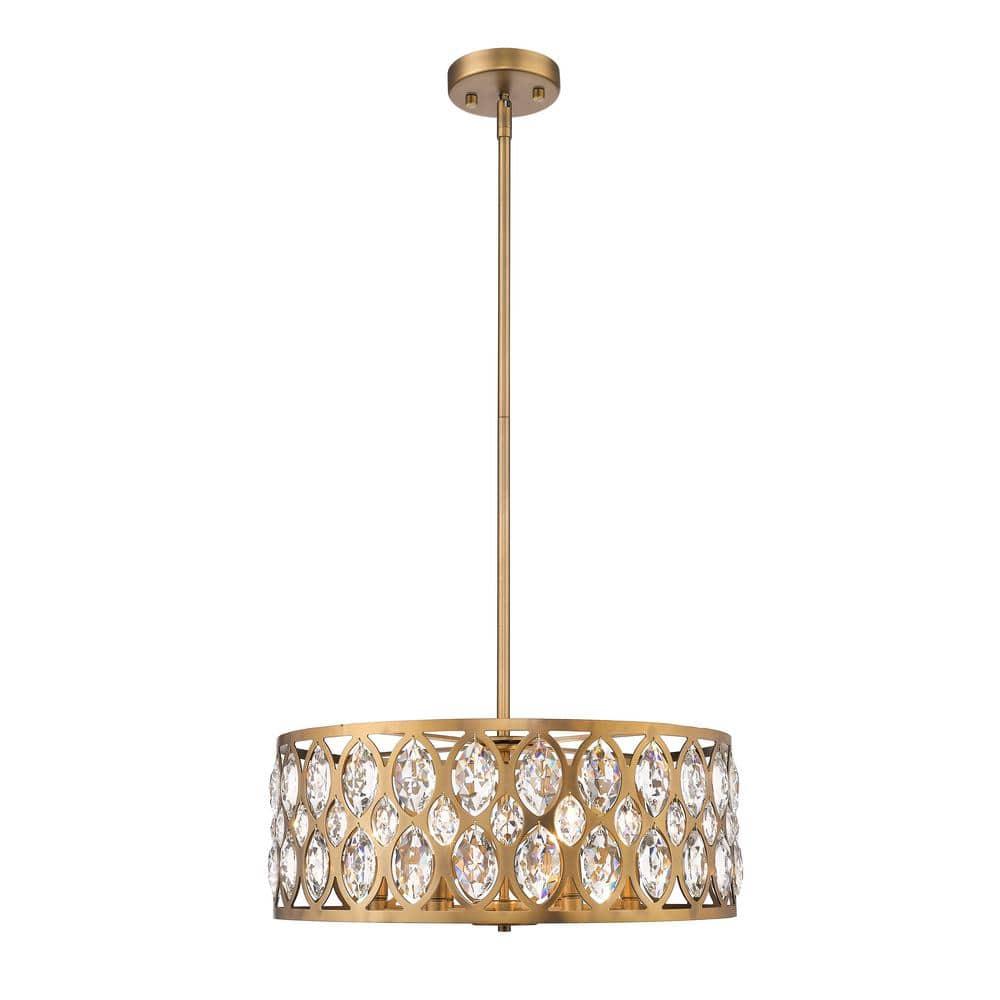 Z-Lite Dealey 6 - Light Chandelier in  Heirloom Brass