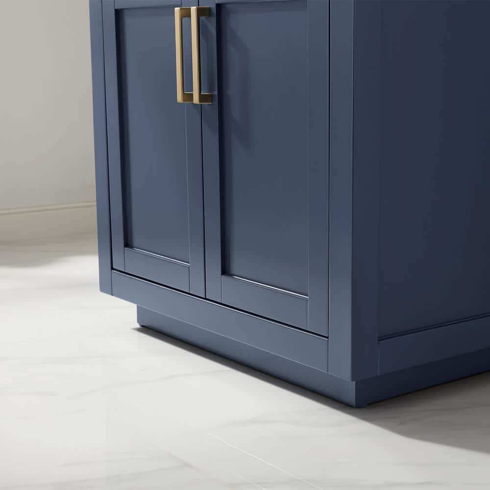 Ivy 30" Marble Countertop Single Vanity w/o Mirror Royal Blue