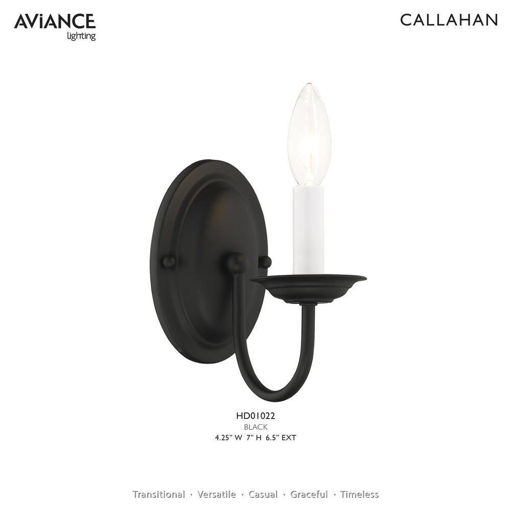 Livex Lighting - Home Basics - 1 Light Wall Sconce in Farmhouse Style - 4.25