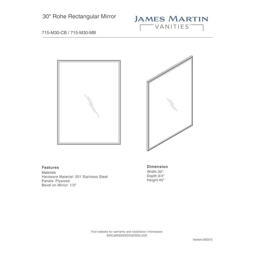 Rohe Rectangle Beveled Bathroom Mirror