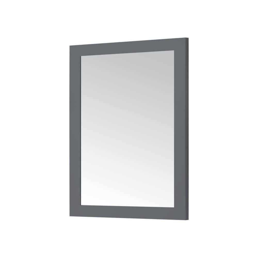 Sonoma 22 in. W x 30 in. H Rectangular Framed Wall Mount Bathroom Vanity Mirror in Dark Charcoal