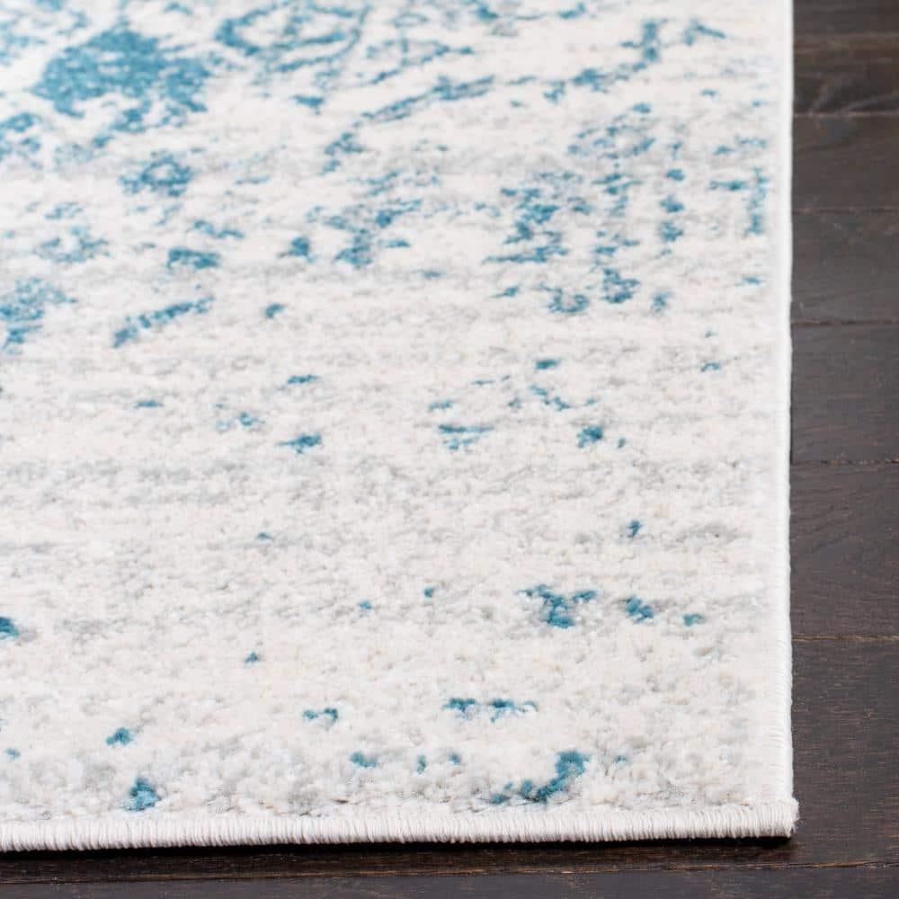 Madison MAD603 Power Loomed Indoor Area Rug - Teal/Ivory - 8'x10' - Safavieh