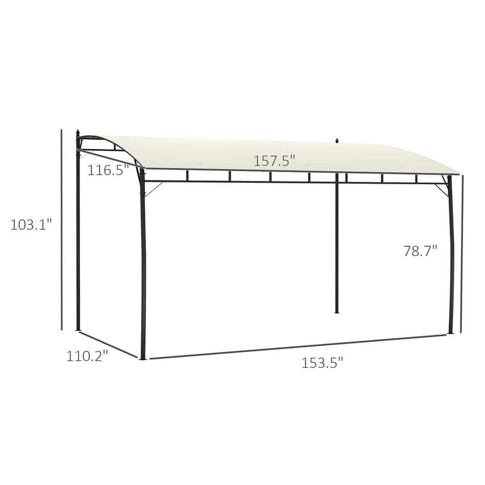 Outsunny UV-Resistant 13 Ft. W x 10 Ft. D Steel Patio Gazebo