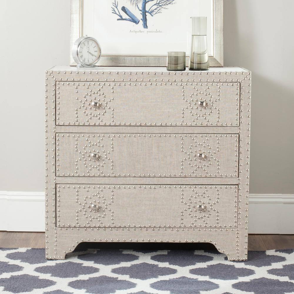 Gordy 3 Drawer Chest - AMH1504 - Grey - Safavieh Couture