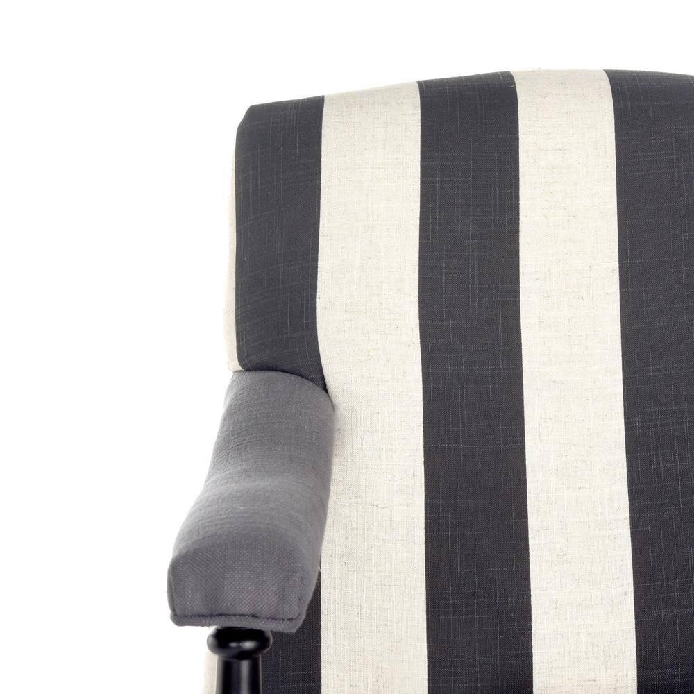 Devona Arm Chair - MCR4731 - Charcoal/White - Safavieh