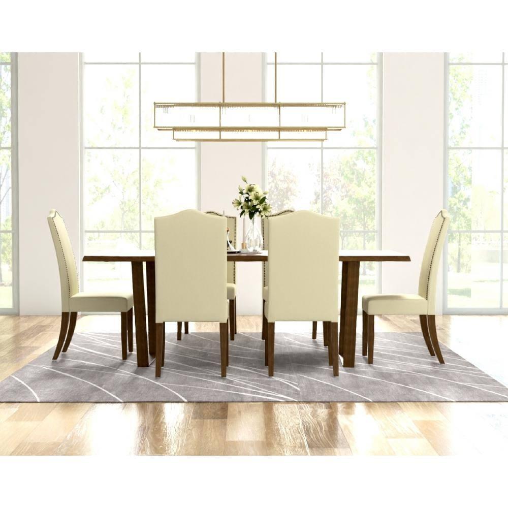 Carolina Living Romero Parson Chair - Harvest Oak - Linen Upholstery