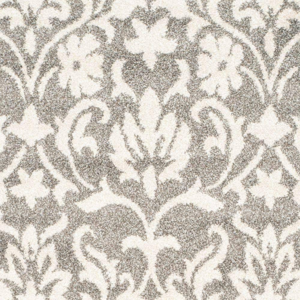 Amherst AMT424 Power Loomed Indoor Runner Rug - Dark Grey/Beige - 2'3"x9' - Safavieh
