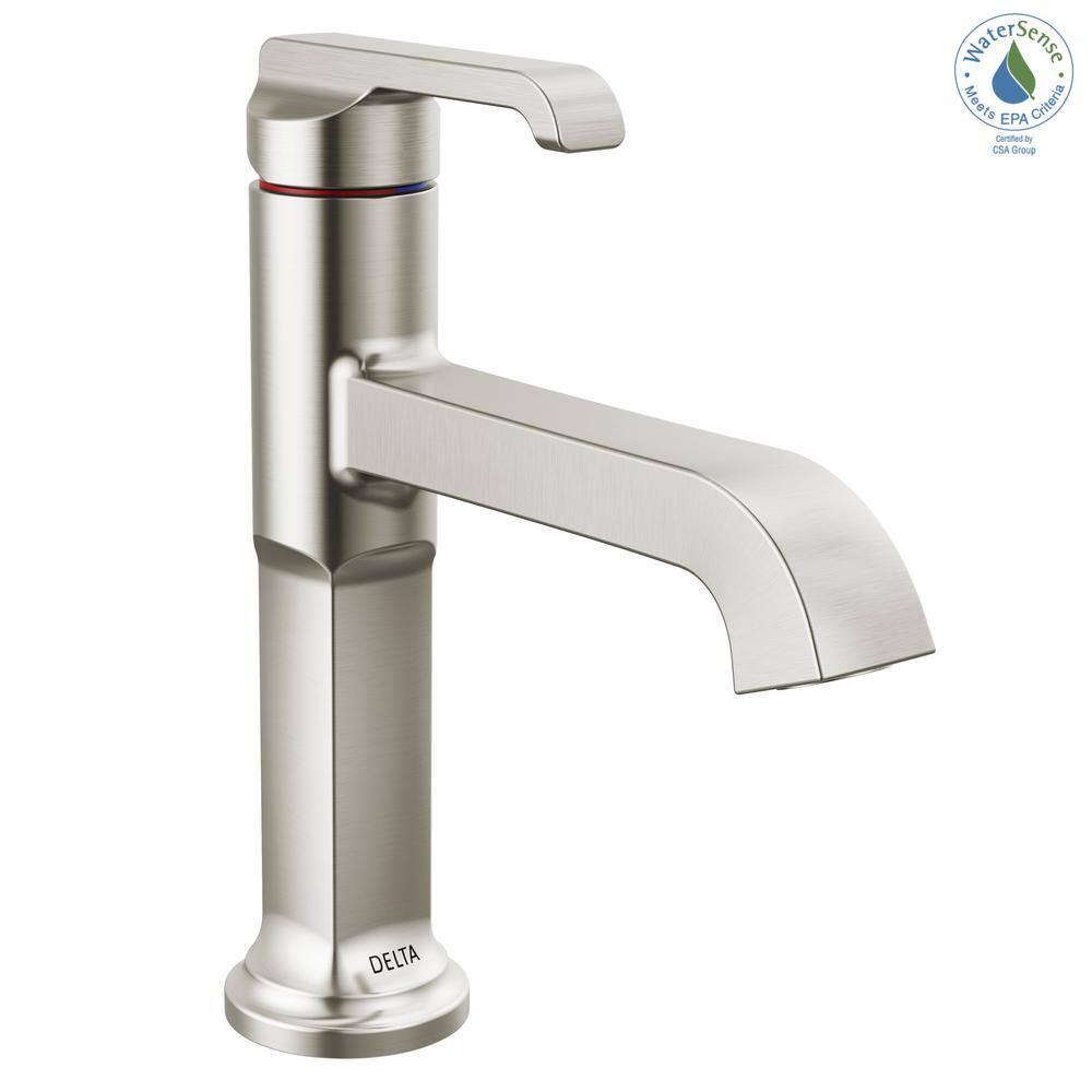 Tetra Single Hole Bathroom Faucet, Single Handle Bathroom Sink Faucet with Drain Assembly
