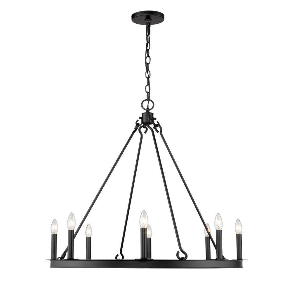 Z-Lite Barclay 8 - Light Chandelier in  Matte Black