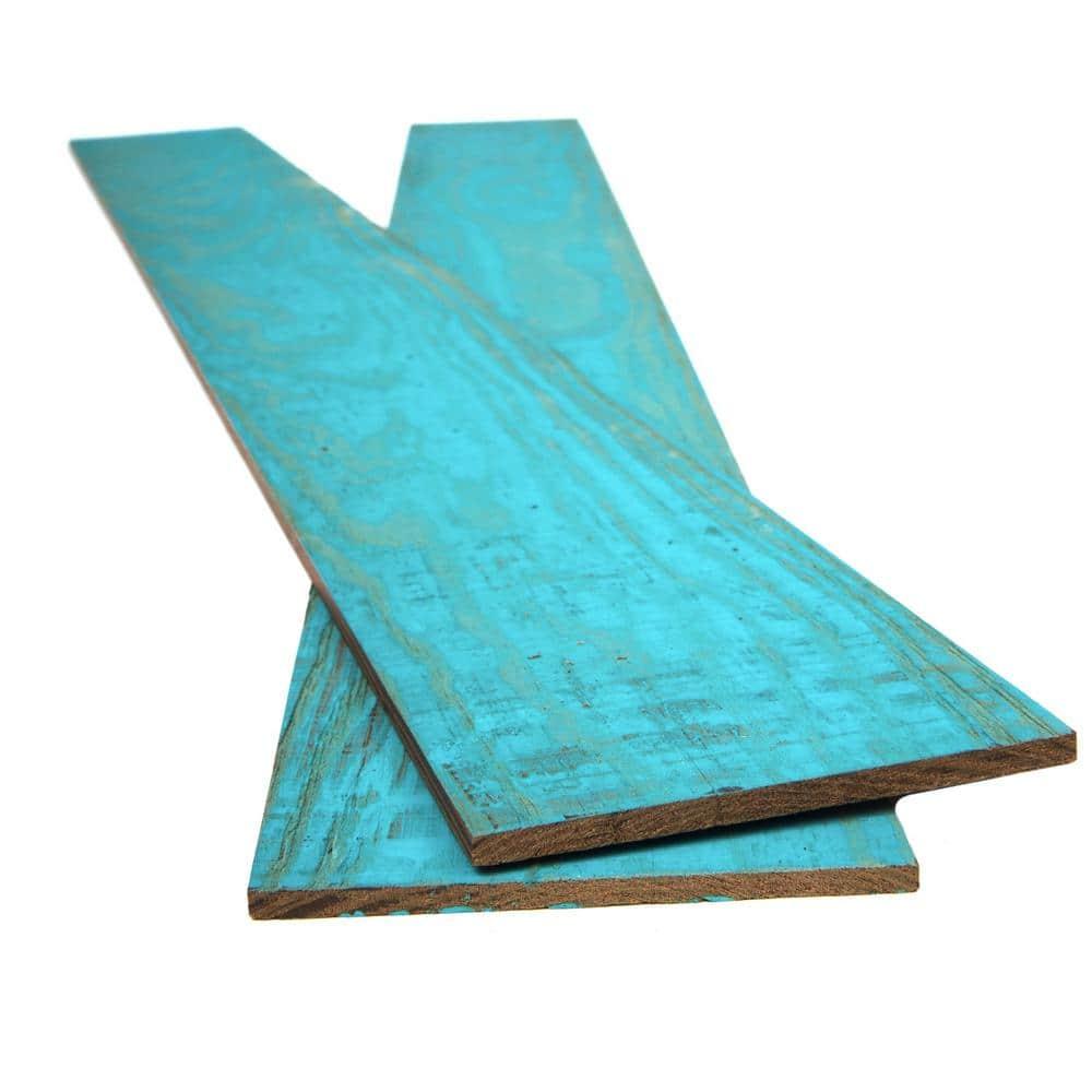 Thermo-Treated 1/4 in. x 5 in. x 4 ft. Barn Wood Wall Planks (10 sq. ft. 6-Pack)