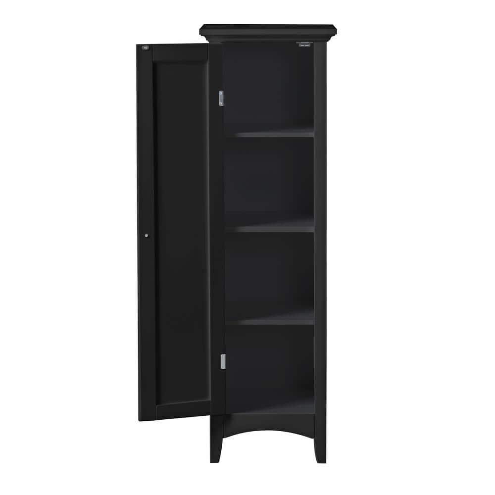 OS Home & Office One Door Kitchen Storage Pantry in Black