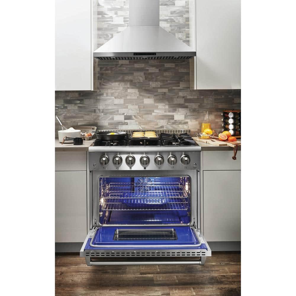 Thor Kitchen 36 Inch Professional Gas Range in Stainless Steel-HRG3618U