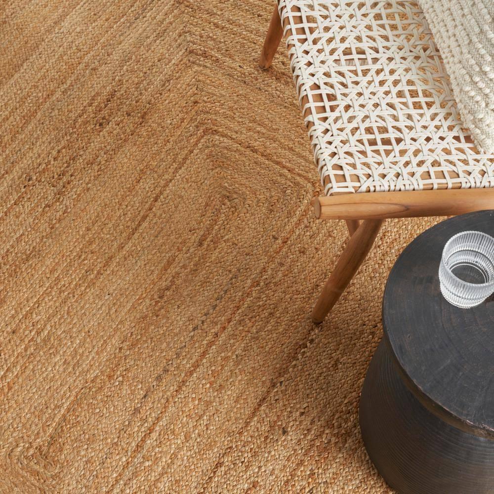Nourison Handwoven Natural Jute Indoor Area Rug Natural 4' x 6'