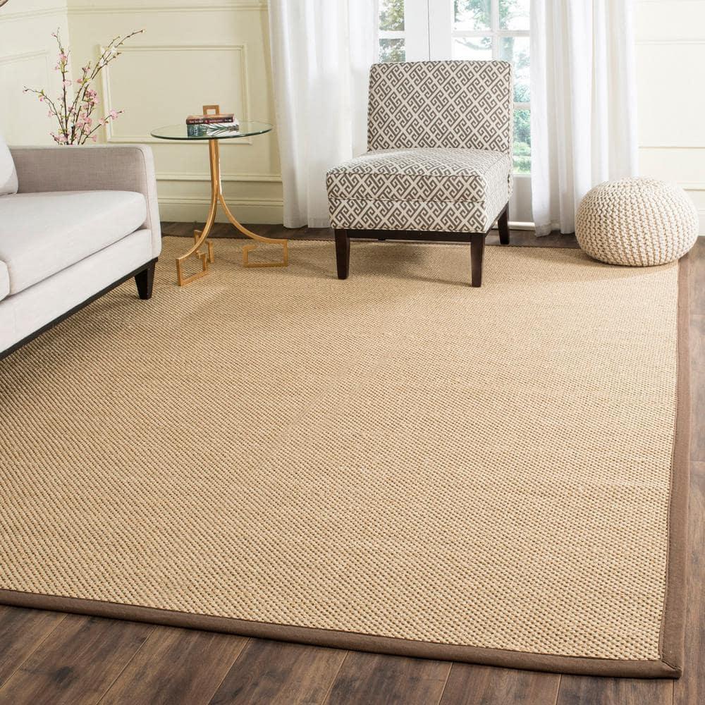 Natural Fiber NF141 Power Loomed Indoor Area Rug - Maize/Brown - 8'x10' - Safavieh