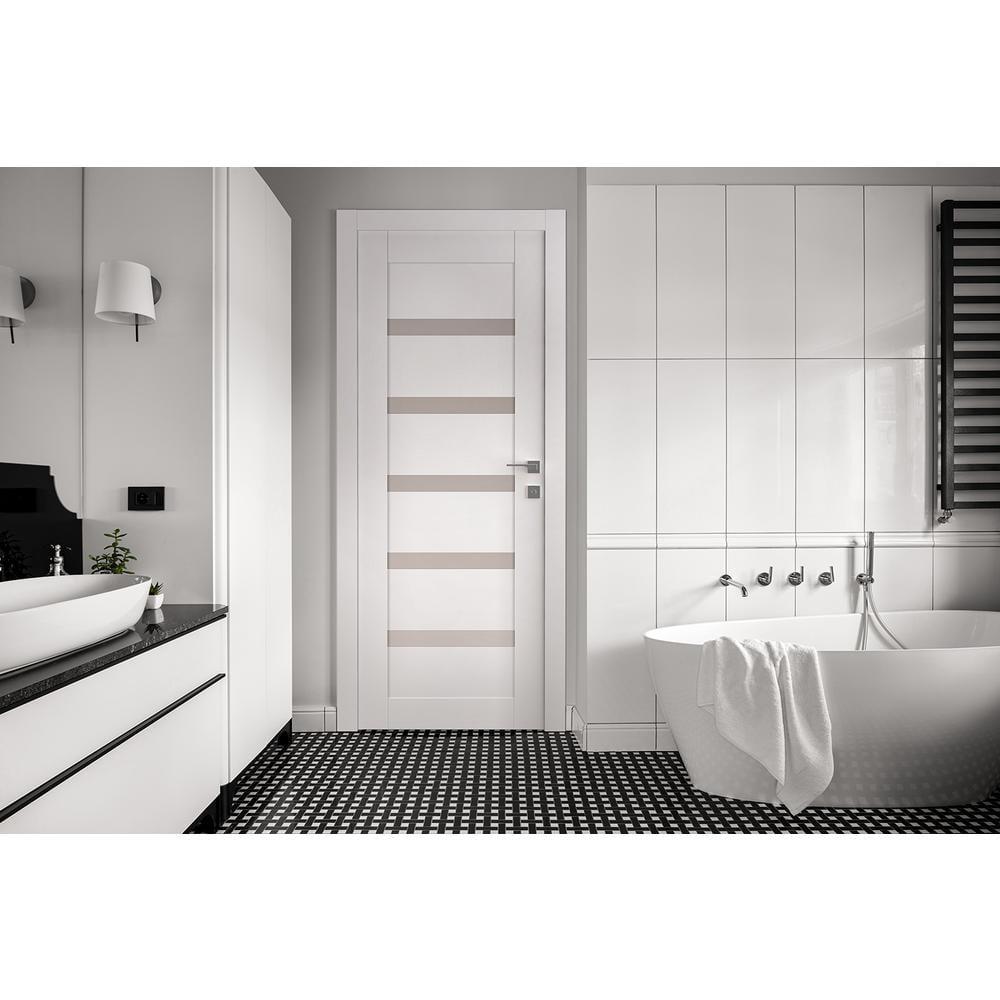 Belldinni Leora Paneled Manufactured Wood and Glass Standard Door Slab