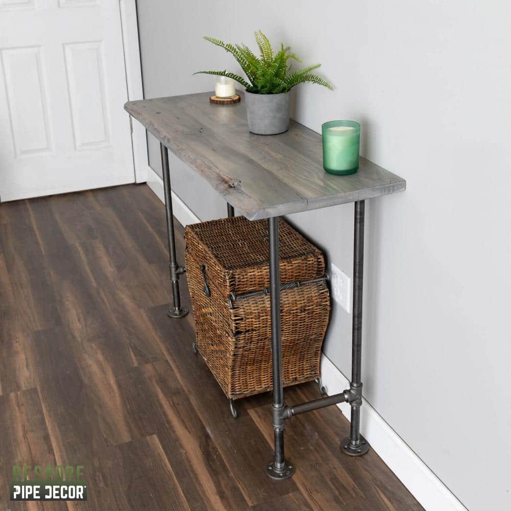 48 In. x 16 In. X 1.25 In. Live Edge Solid Console Table Wood Top
