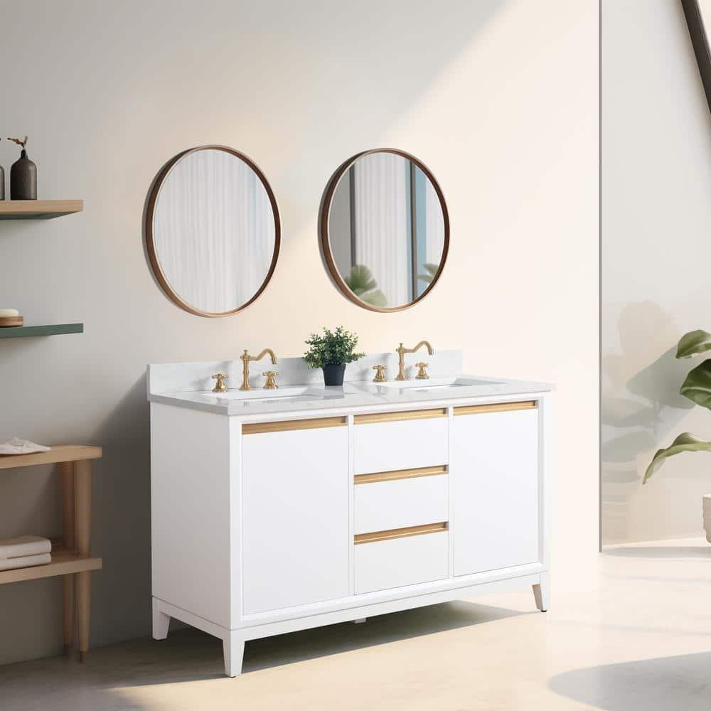 54 Double Bathroom Vanity with Top