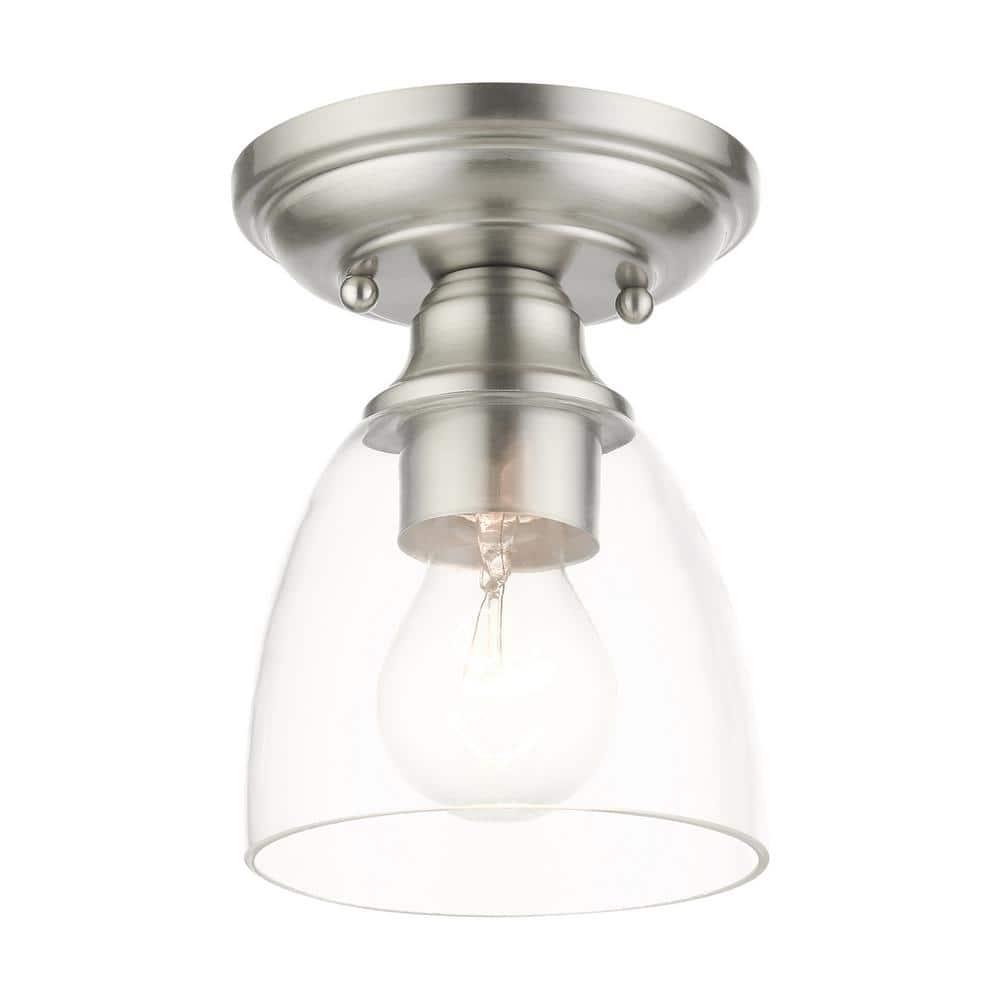 Livex Lighting Montgomery 1 - Light Flush Mount in  Brushed Nickel