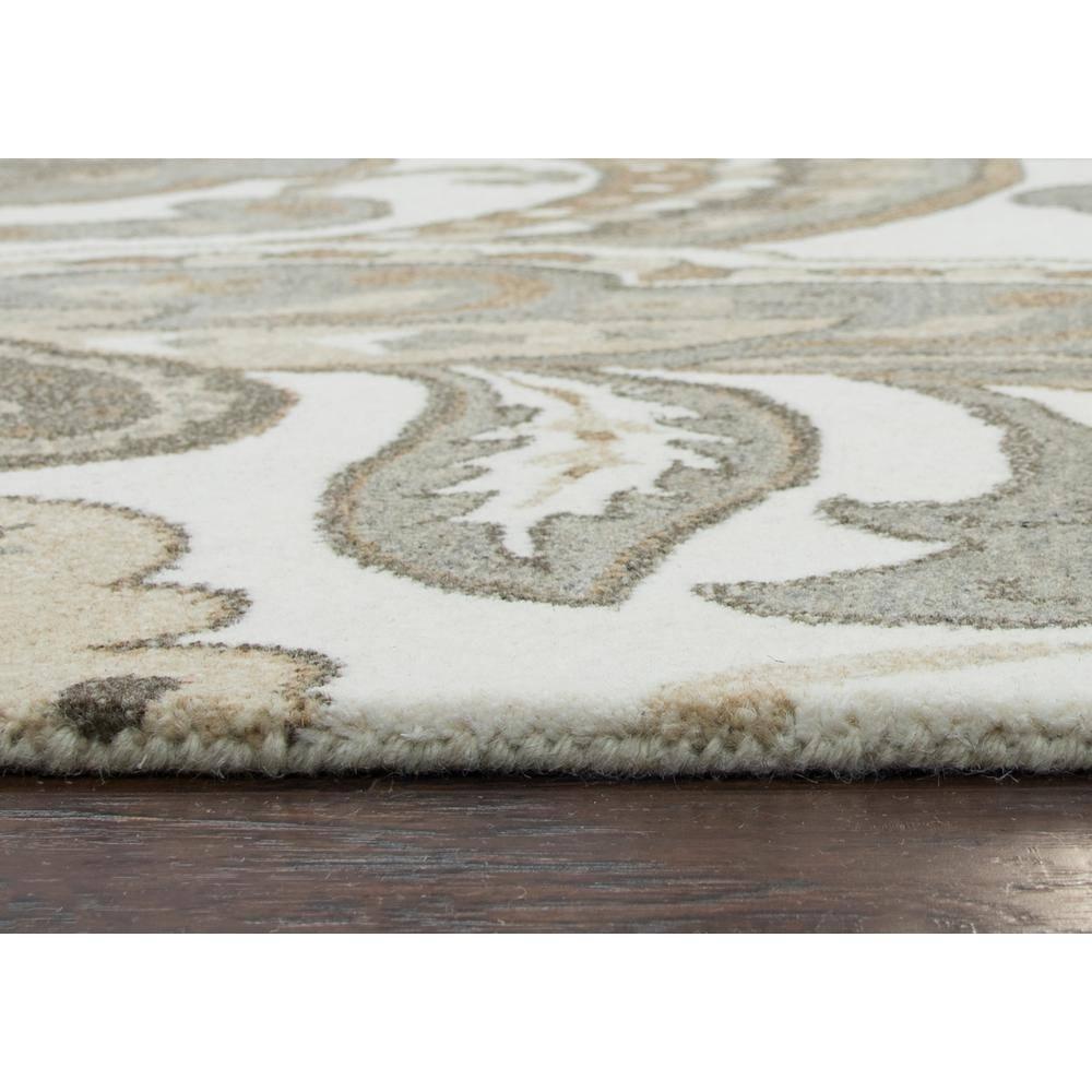 Alora Decor Makalu 5' x 8' Paisley Beige/Natural Hand-Tufted Area Rug
