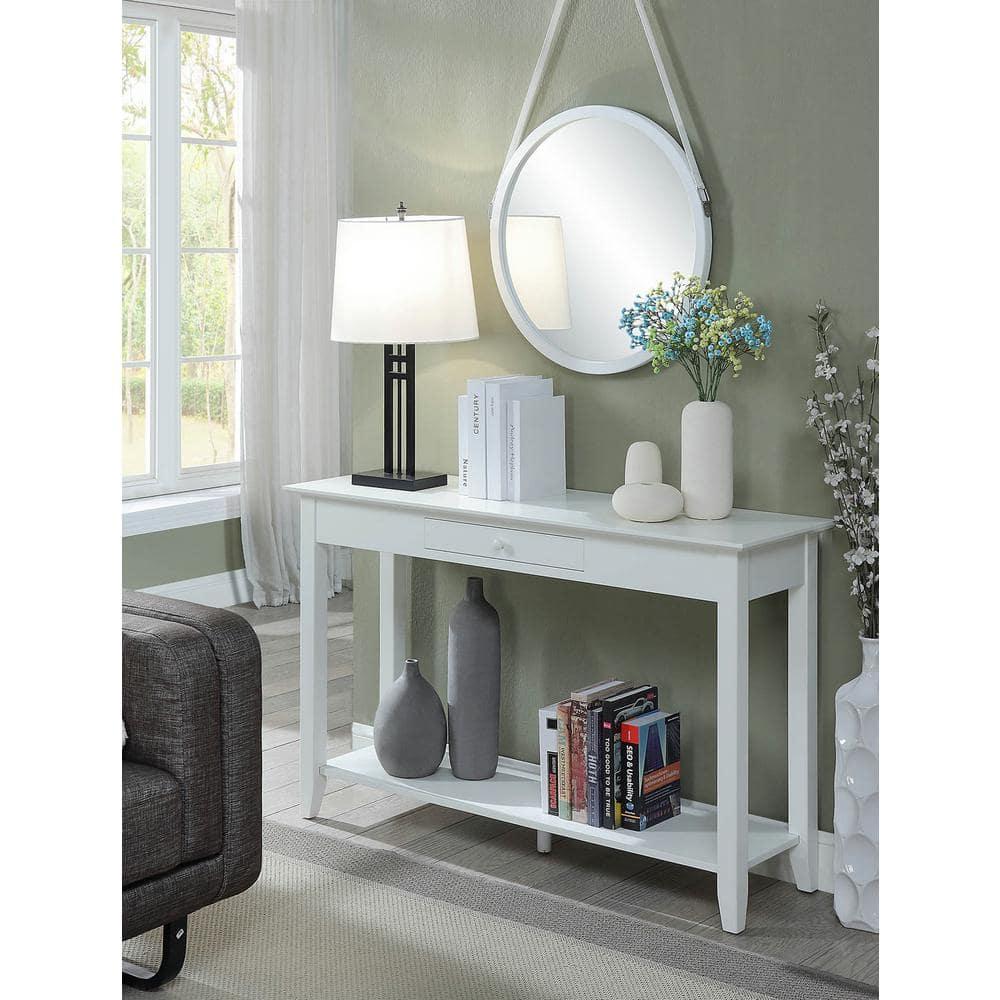 American Heritage Console Table with Drawer, White