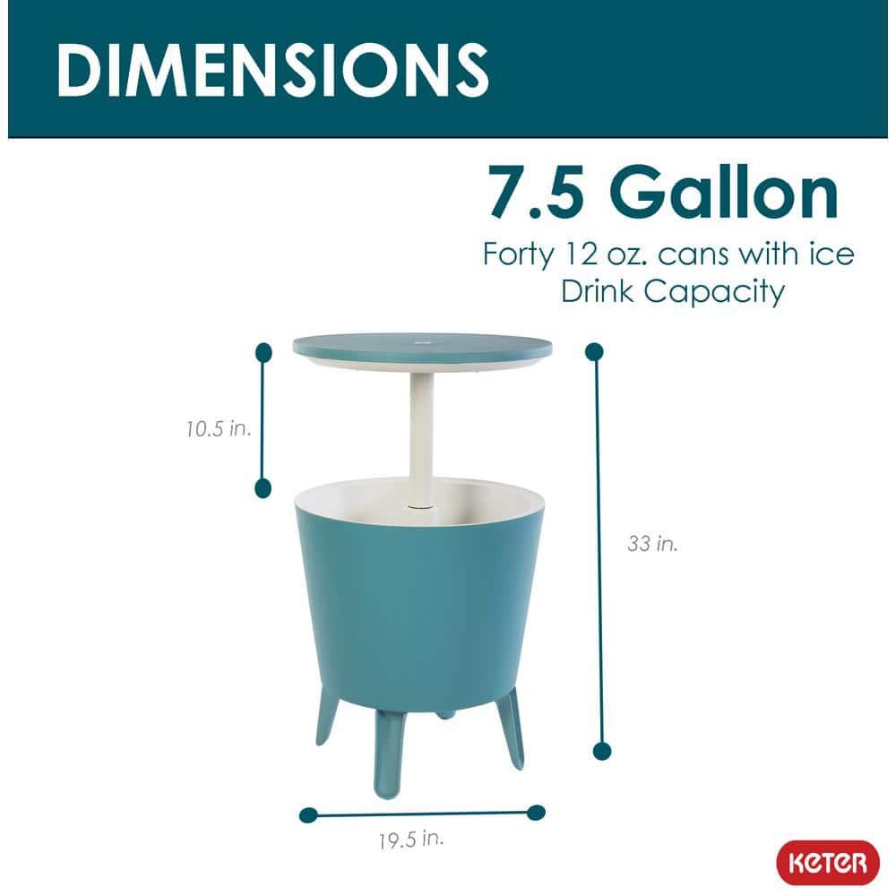 Keter 32 Qt. Cool Bar Cooler Outdoor Weather Resistant Patio Furniture 2 in 1 Pop Up Cocktail Side Table and Beverage Cooler Combo & Reviews | Wayfair