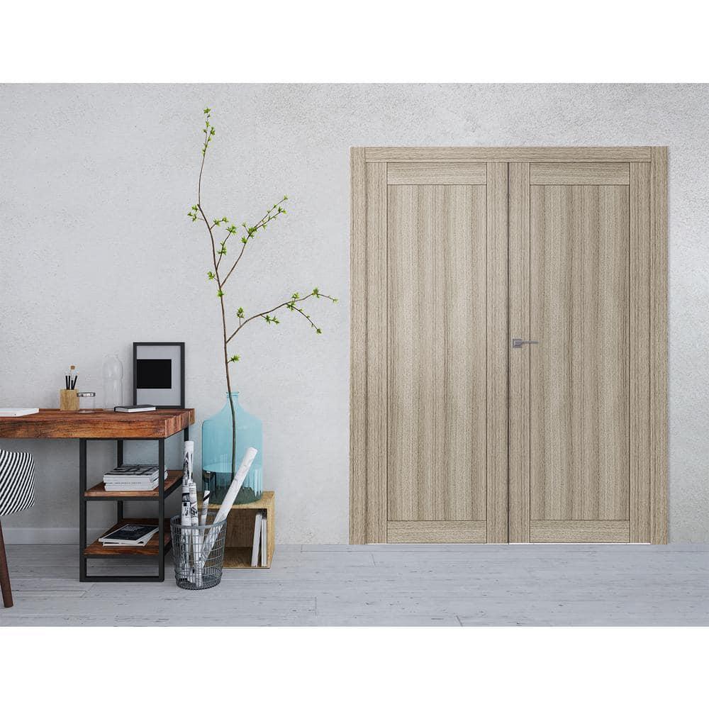 Belldinni 1 Panel Shaker Manufactured Wood Paneled Double Swing Interior Door