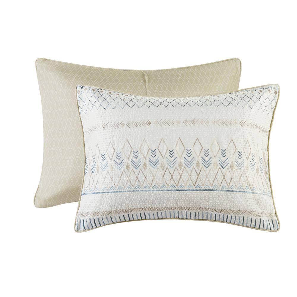 Madison Park Fraser 5 Piece Printed Seersucker Comforter Set with Throw Pillows & Reviews | Wayfair