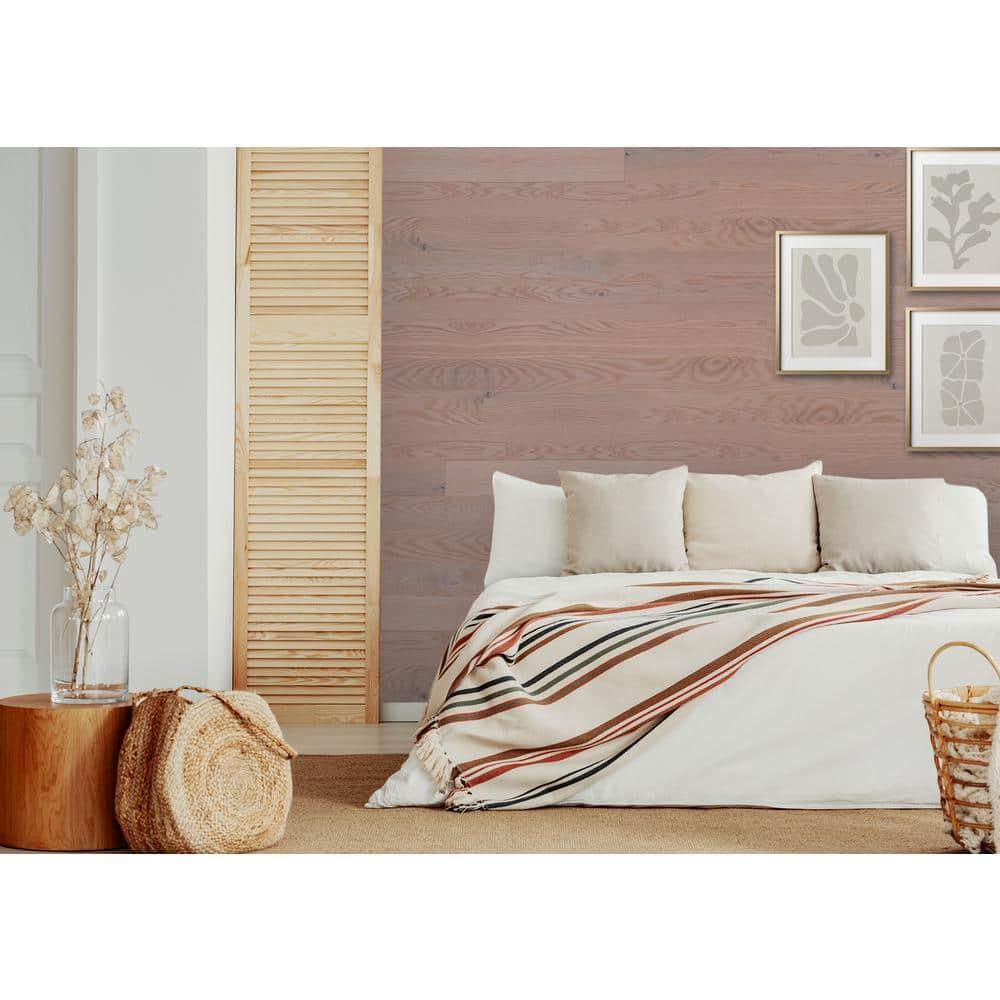 Timberchic Oak Wooden Wall planks - Simple Peel & Stick Wall Covering Application for DIY Accent Wall & Home Improvement - Premium Modern Wall Paneling - 10 sq ft