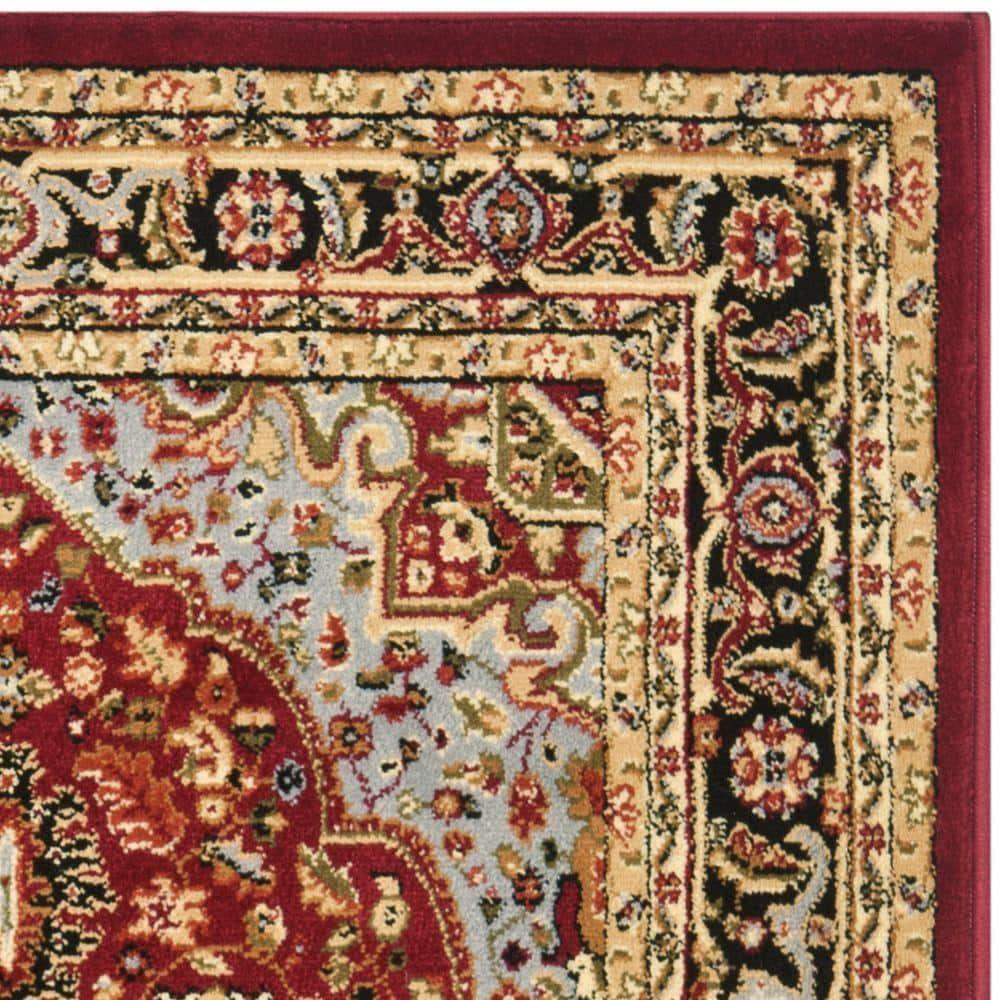 Lyndhurst Heriz LNH330 Power Loomed Accent Rug - Red/Black - 3'3"x5'3" - Safavieh