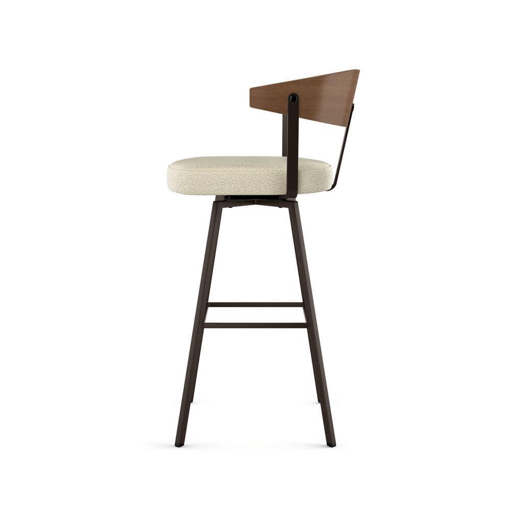 Amir Swivel Counter & Bar Stool with Wooden Back