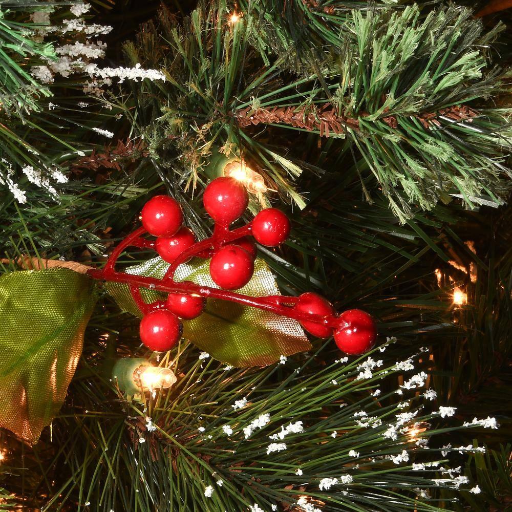6.5' Prelit Flocked Medium Pine Artificial Christmas Tree Clear Lights - National Tree Company
