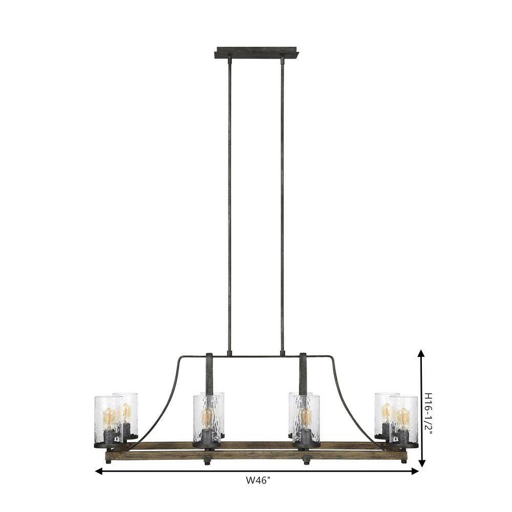 Steffens Wood & Iron Linear Chandelier (46")