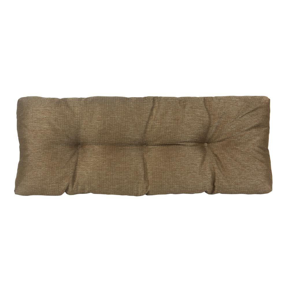 Gripper 35" Tufted Omega Universal Bench Cushion Gold: Indoor Woven Polyester Rectangle Seat, 3" Thick, 36"x14"