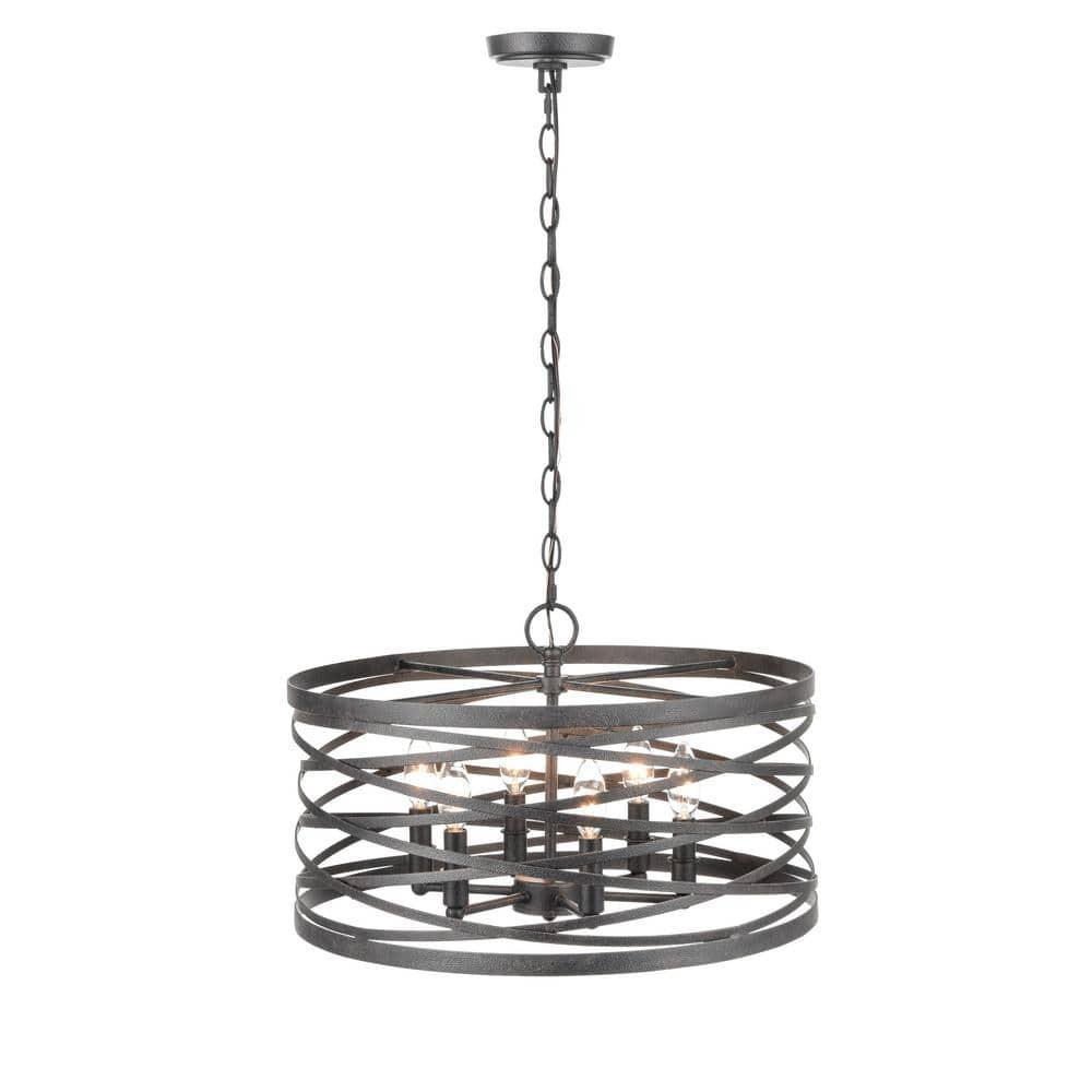 Millennium Lighting 929 Lighting 6 Light 12.5 inch Pendant Light in Multiple Finishes Weathered Iron Weathered N/A