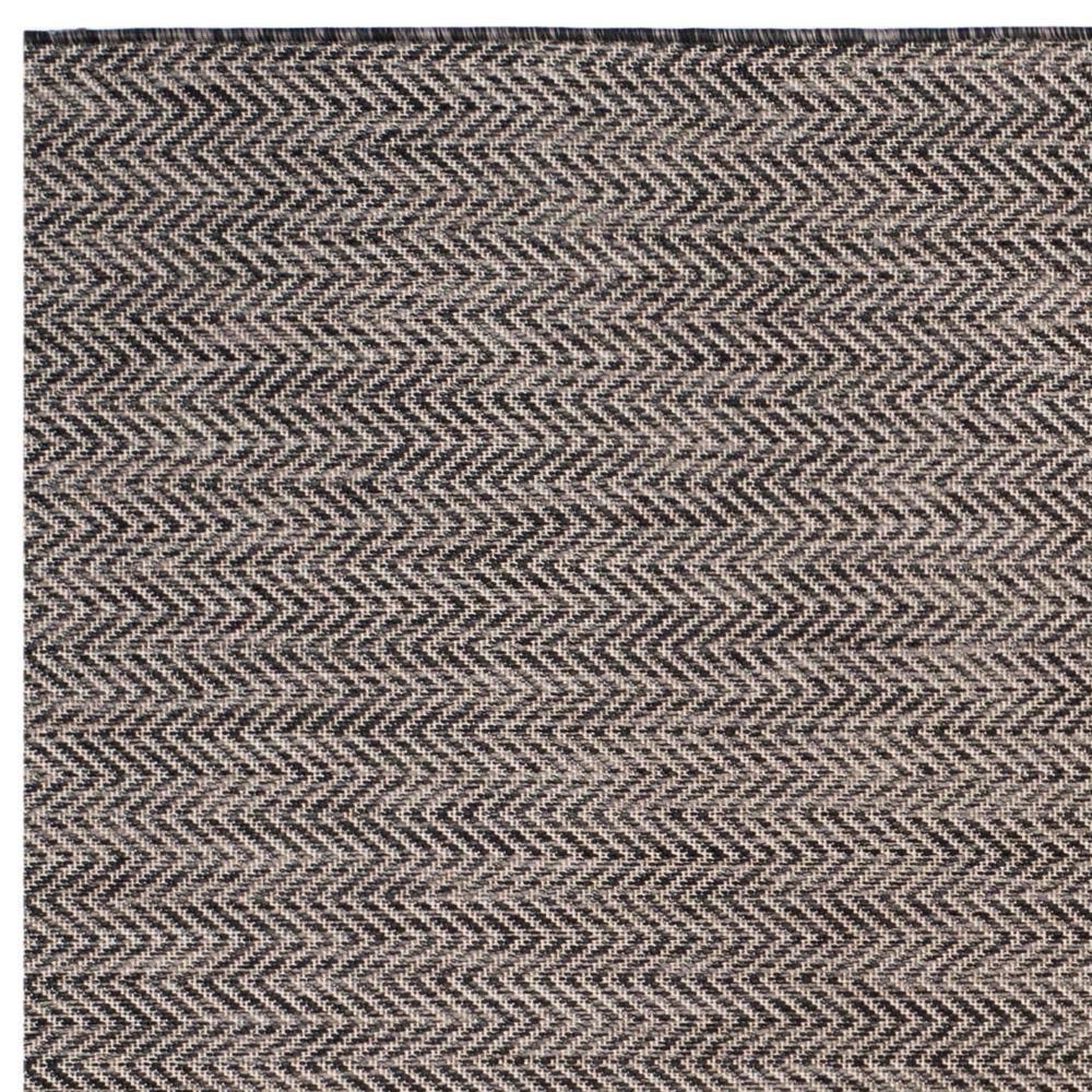 Courtyard CY8022 Power Loomed Indoor and Outdoor Area Rug - Black/Beige - 6'7"x6'7" - Safavieh