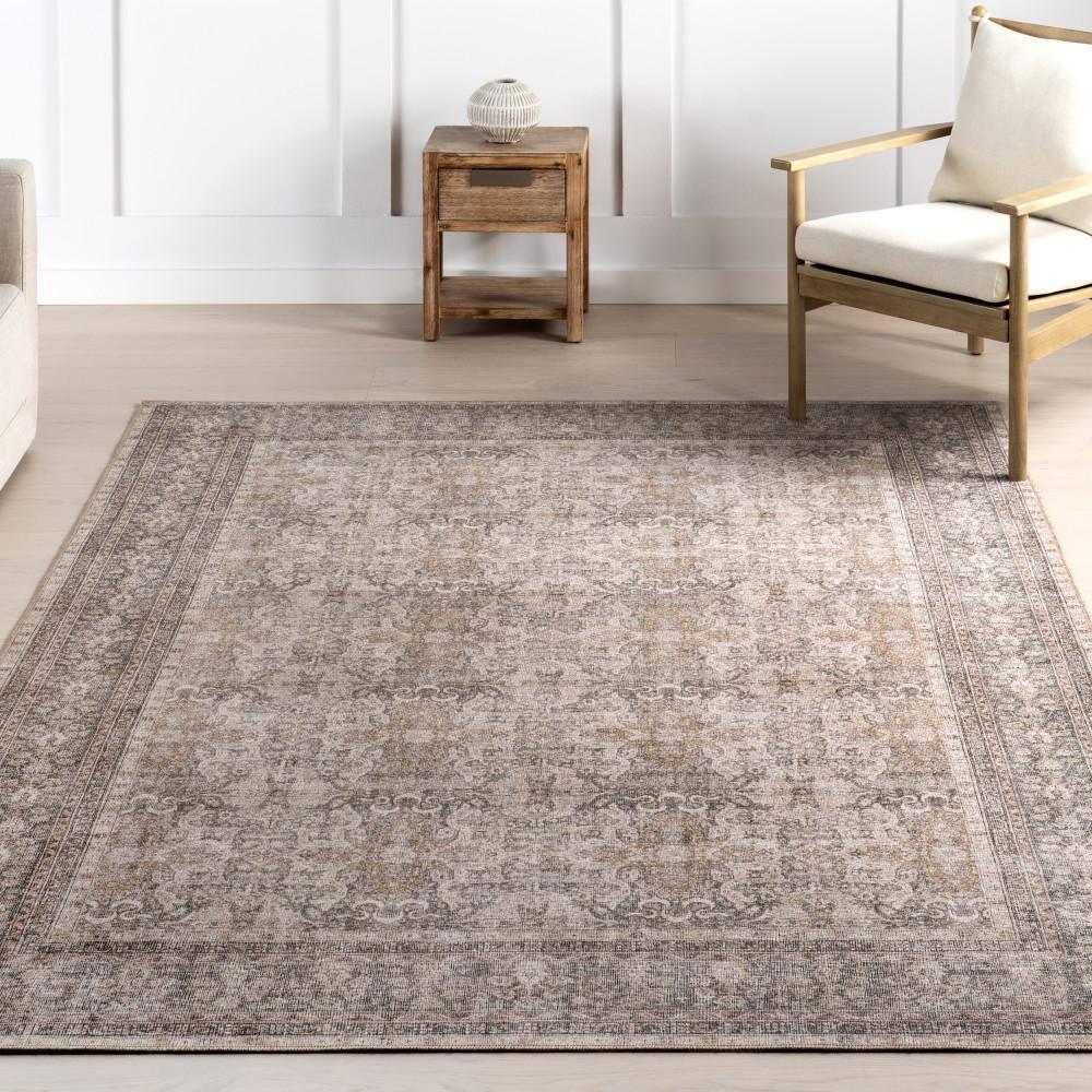 Nuloom Hillstone Collection Else Traditional Vintage Medallion Area Rug, 4' x 6', Beige