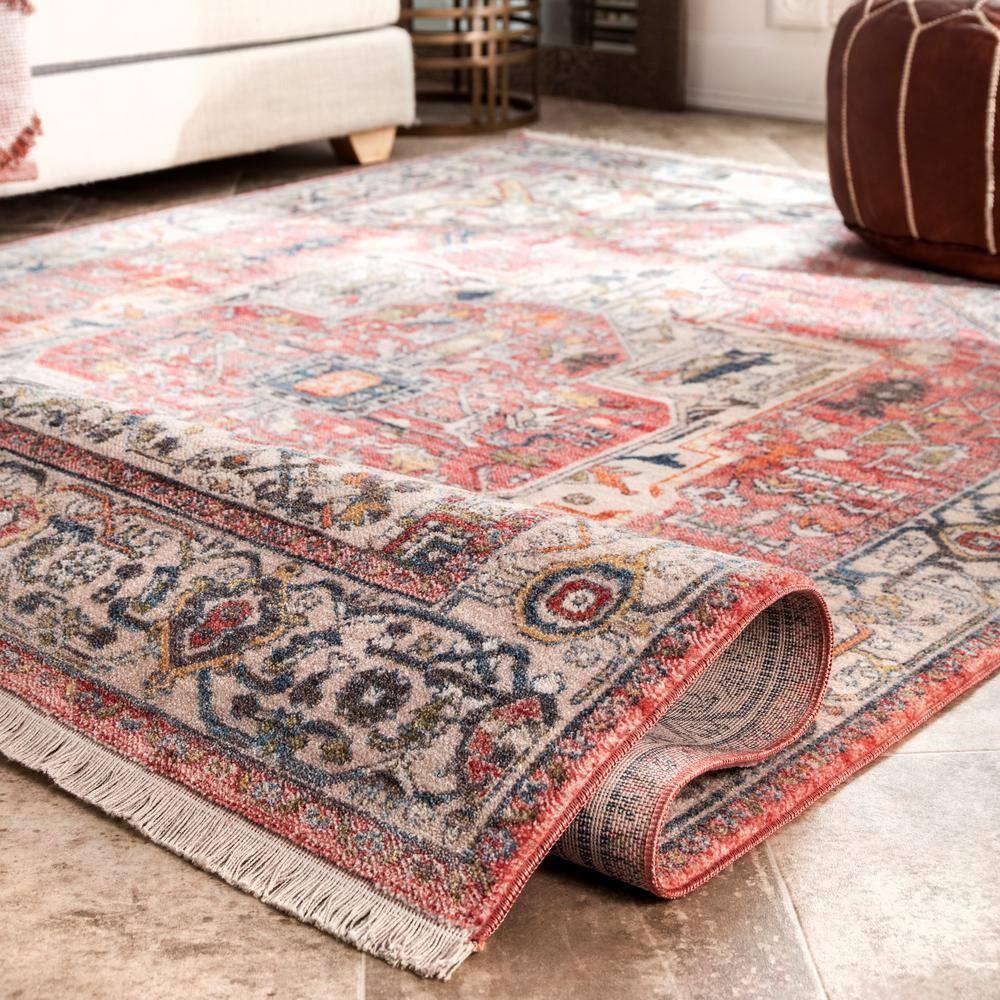 Nuloom Harriet Oriental/Persian 2x3 Accent Indoor Area Rug for Living Room Bedroom Dining Room Entryway Kitchen, Orange/Multicolor