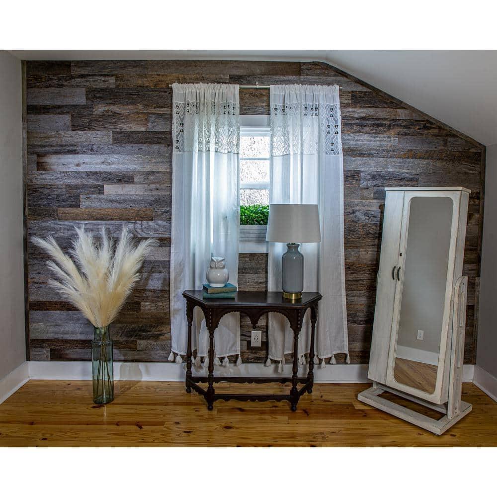 Vintage Harvest Reclaimed Lumber Variable Length Barnwood Wall Paneling in Gray