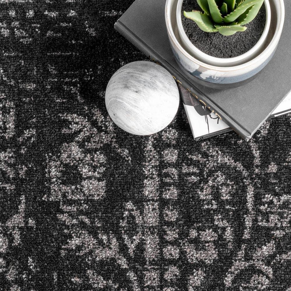 Nuloom Arlena Medallion 7x9 Indoor Area Rug for Living Room Bedroom Dining Room Kitchen, Black/Grey
