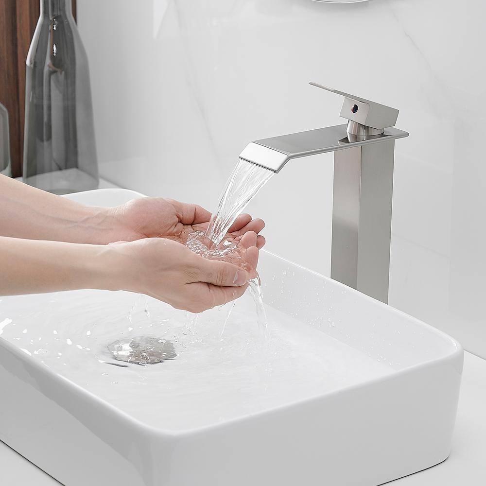 VIBRANTBATH 6004H-N Vessel Sink Faucet Single-handle Bathroom Faucet with Drain Assembly