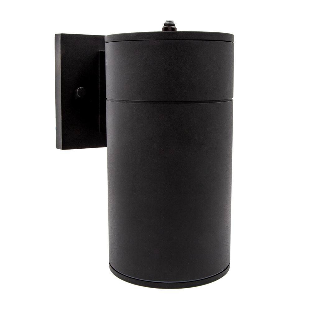 Maxxima LED Cylinder Outdoor Wall Wash, Sconce Light, 12 Watt, 840 Lumens, 3000K Warm White, Dusk to Dawn Sensor