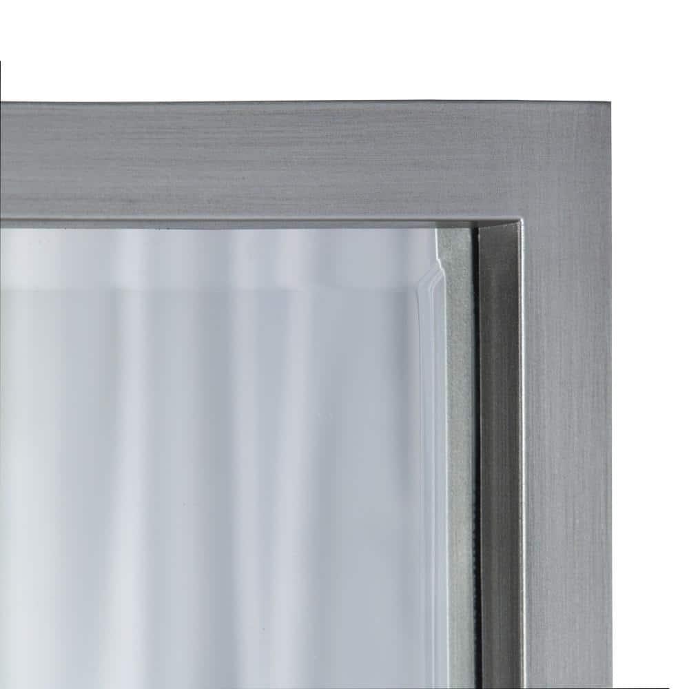 17" x 42" Stryker Windowpane Framed 8-Pane Wall Mirror Silver - Kate and Laurel: Beveled, Easy Mount