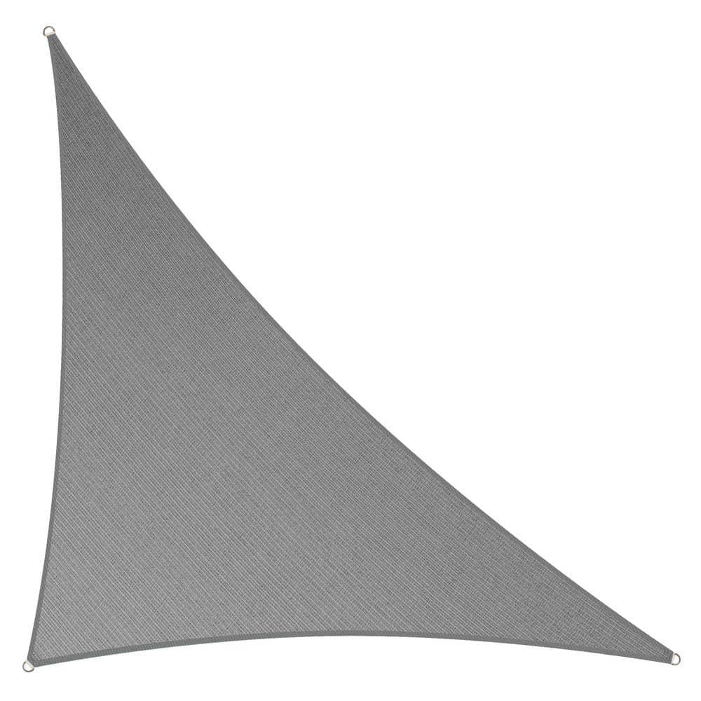 Amgo 12' x 12' x 17' Grey Right Triangle Sun Shade Sail Outdoor Canopy Awning UPF50+ AGTAPT8, 95% UV Blockage, Water & Air Permeable, Commercial Standard Heavy Duty (We Make Custom Size)