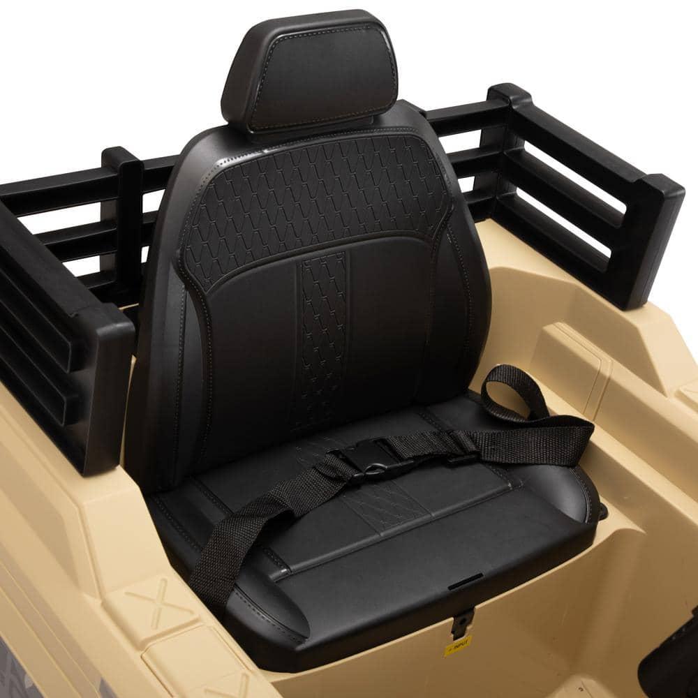 Jaxpety 24 V Kids Ride on Tank Car with Working Cannon and Rotating Turret for Boys and Girls Ages 3-8 Years, Yellow