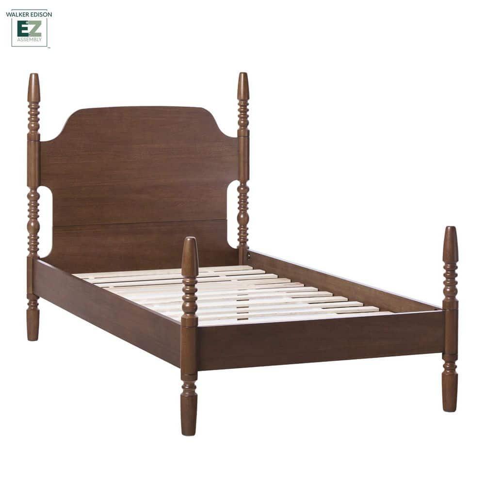 Vivienne Traditional Easy Assembly Solid Wood Twin Spindle Bed