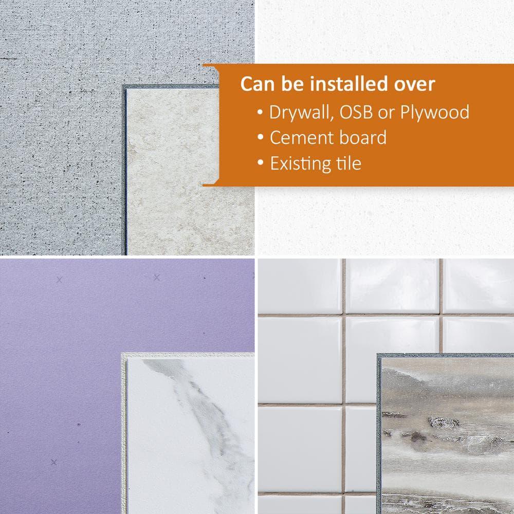 Palisade 25.6 in. x 14.8 in. Interlocking Vinyl Waterproof Wall Tiles