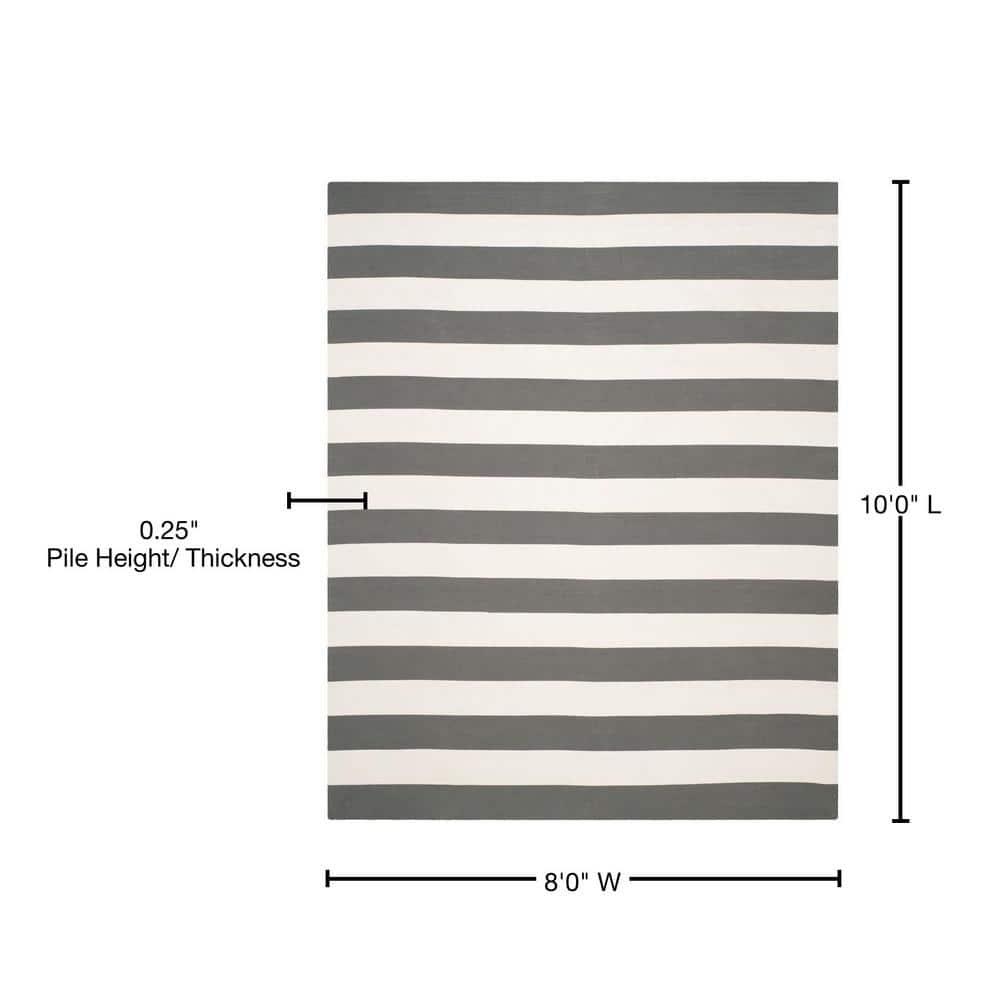 Montauk MTK712 Hand Woven Indoor Area Rug - Grey/Ivory - 8'x10' - Safavieh