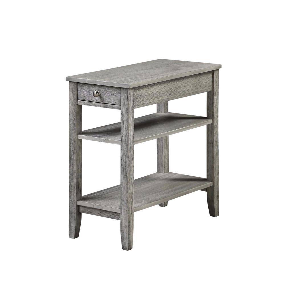 Convenience Concepts American Heritage Three Tier End Table with Drawer, Multiple Colors