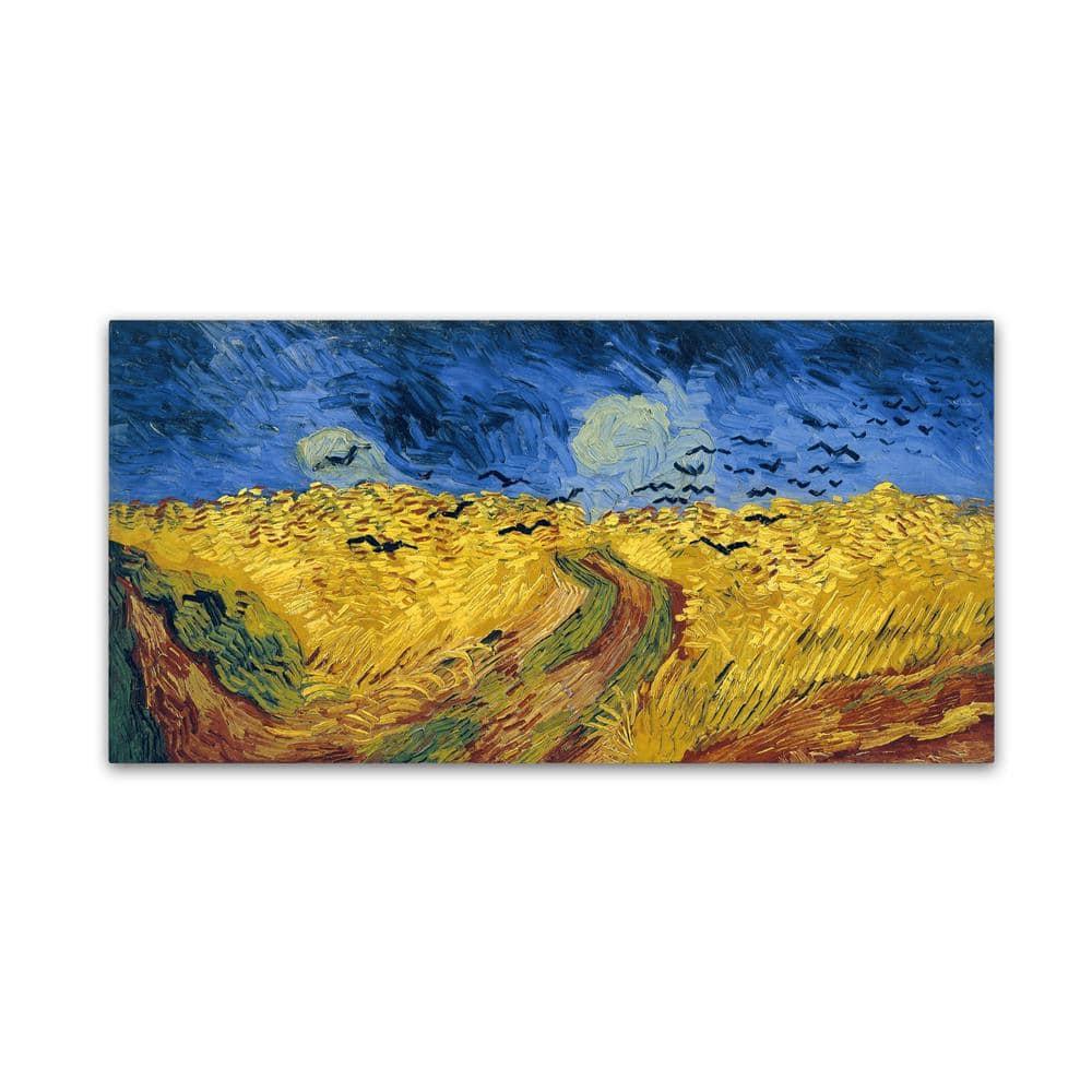 Trademark Fine Art -Vincent van Gogh 'Wheatfield with Crows' Canvas Art - 16''x32''