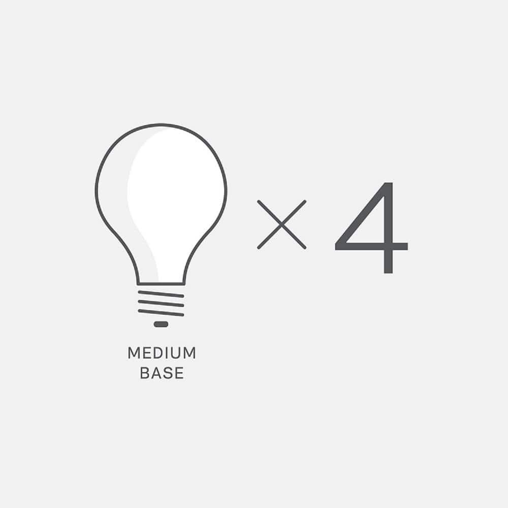 Robie 34 in. 4-Light Matte Black Transitional Rustic Wall Bathroom Vanity Light with Etched White Glass Shades